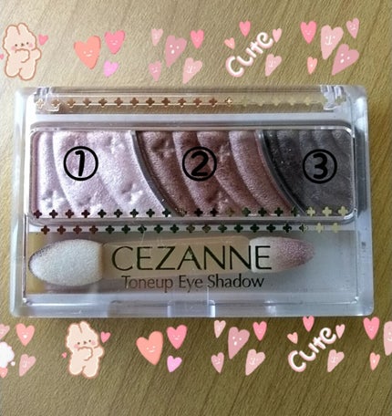 トーンアップアイシャドウ/CEZANNE/アイシャドウパレットを使ったクチコミ(3枚目)