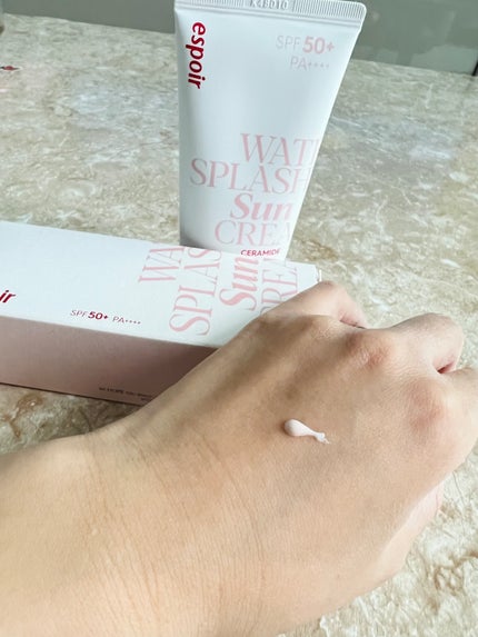 ウォータースプラッシュサンクリーム セラミド/espoir/日焼け止めクリームを使ったクチコミ(2枚目)