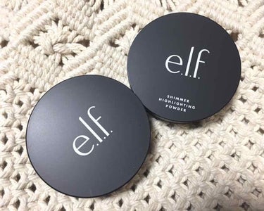 e.l.f. Cosmetics シマー ハイライト パウダーのクチコミ「﹡e.l.f.
﹡shimmer highlighting powder
﹡左-sunset .....」（1枚目）