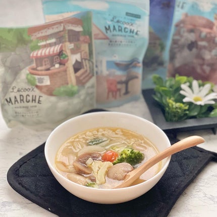 もち麦スープ/ラコックマルシェ/低糖質食品を使ったクチコミ(1枚目)