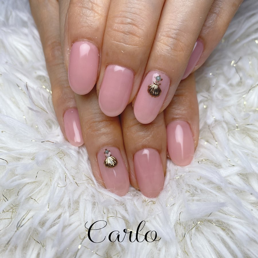 #夏ネイル,#手書きネイル,#ジェルネイル,#シンプルネイルのネイルデザイン