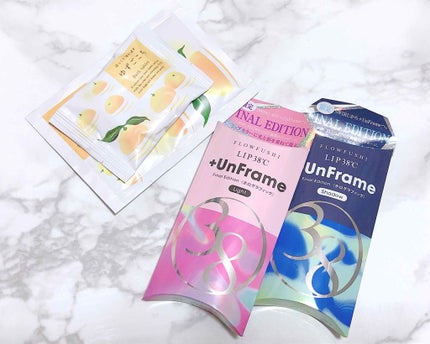 LIP38℃ +UnFrame<ホログラフィック>/UZU BY FLOWFUSHI/リップグロスを使ったクチコミ(1枚目)