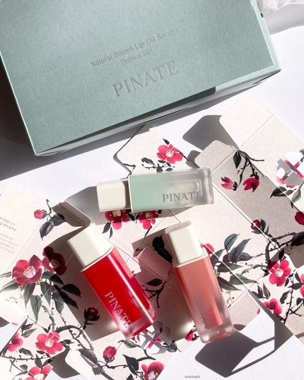 ナチュラルブルームリップオイルセラム 3色セット/PINATE/リップグロスを使ったクチコミ(2枚目)