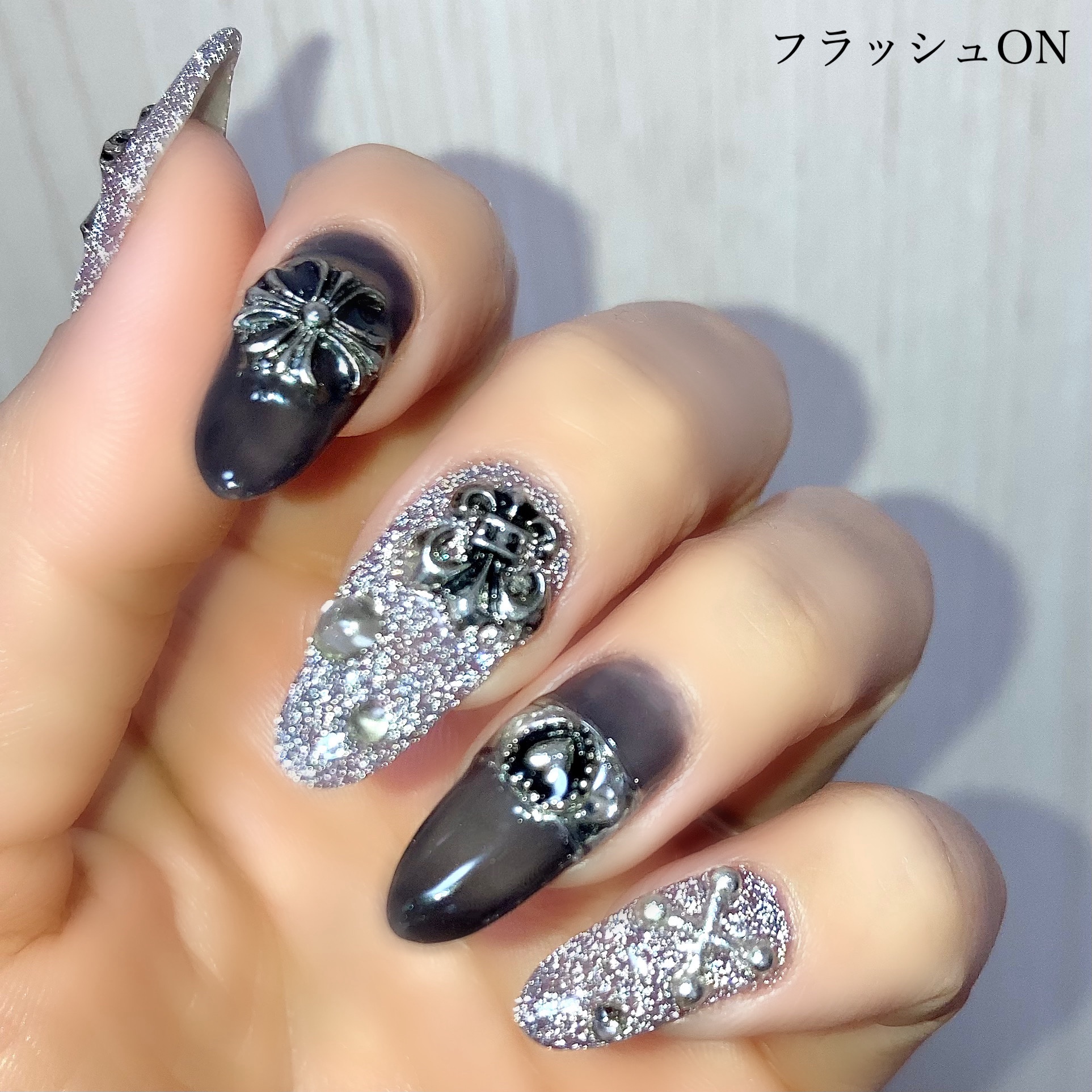 パル カラージェル クリアブラック/キャンドゥ/ジェルネイルを使ったクチコミ（3枚目）