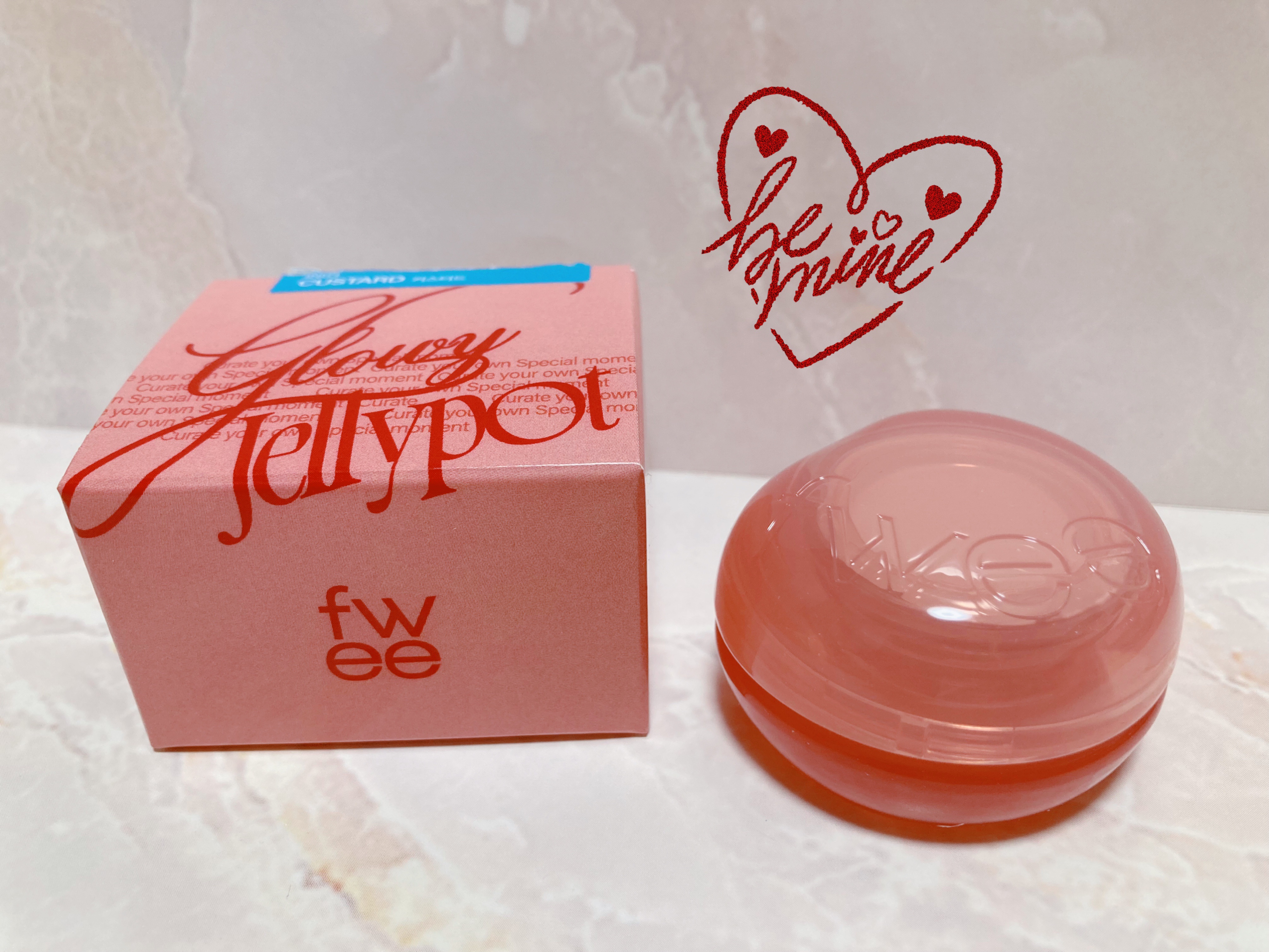 フィー リップアンドチーク グローイジェリーポット JN03 カスタード/fwee/リップグロスを使ったクチコミ（1枚目）