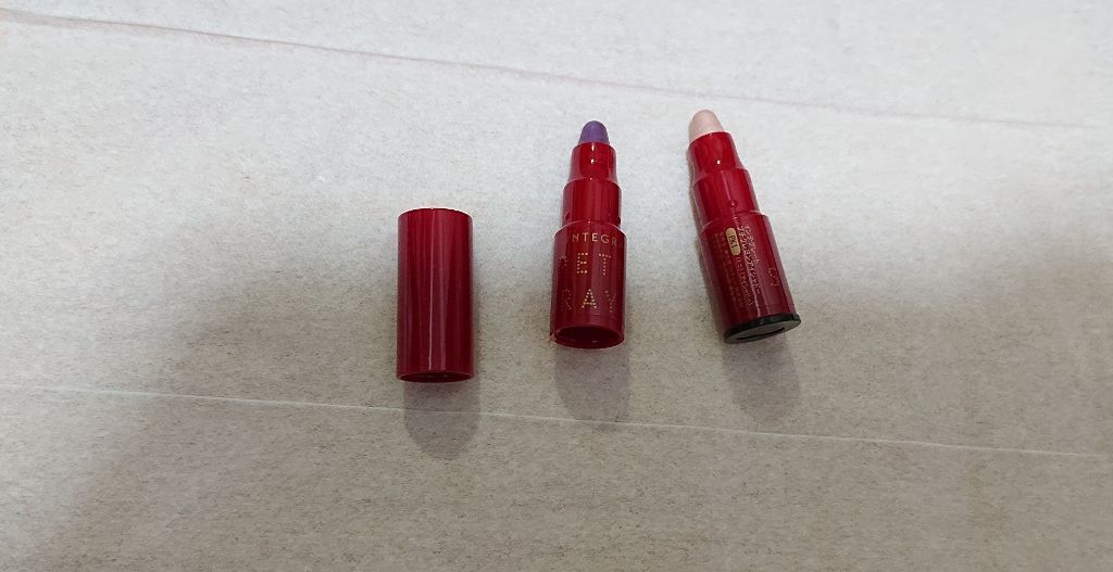 プチクレヨンアイシャドー ミニセット/インテグレート/スティックアイシャドウを使ったクチコミ（1枚目）