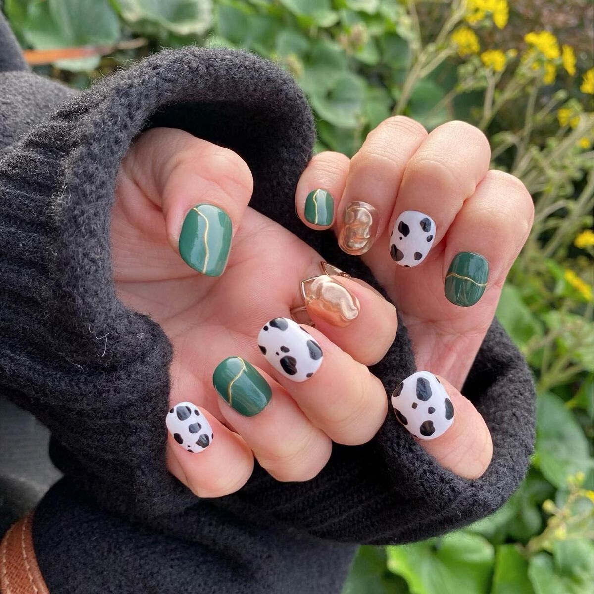 ［04］ネイルチップ ぷっくりネイル ミラーネイル 癖ネイル 個性派 オーダー ◇再販◇個性派☆うねうねミラー×べっ甲 ネイルチップ ボルドー