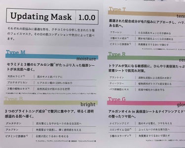 Updating Mask 1.0.0 5タイプセット 1セット5枚入り/meol/シートマスク・パックを使ったクチコミ（2枚目）