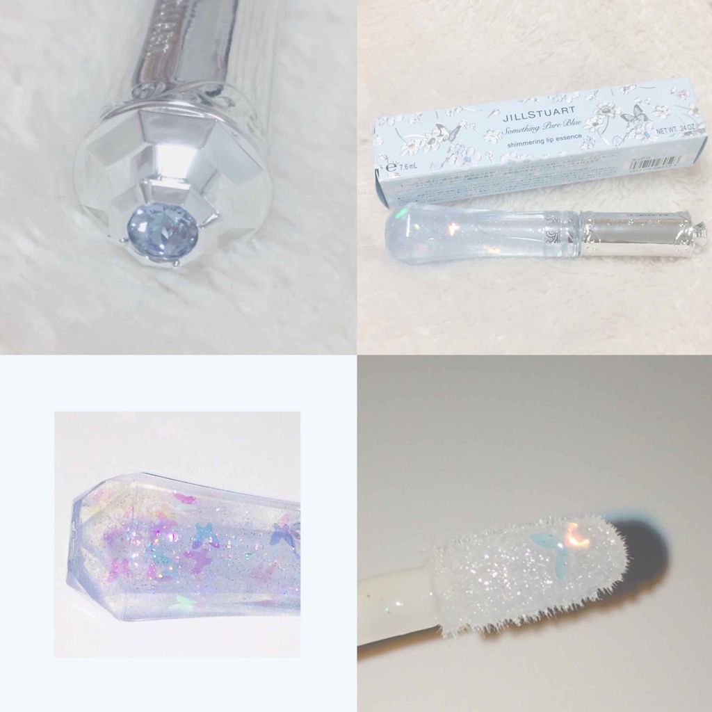 サムシングピュアブルー シマリング リップエッセンス/JILL STUART/リップケアを使ったクチコミ（2枚目）