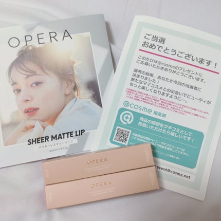 オペラ シアーマットリップスティック/OPERA/口紅を使ったクチコミ(1枚目)