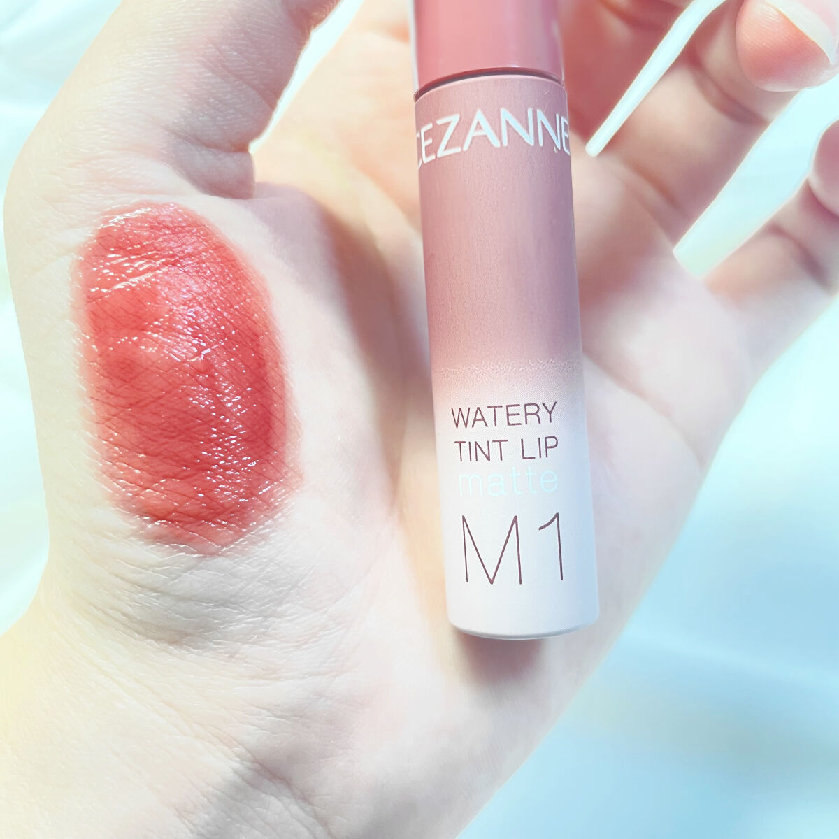 ウォータリーティントリップ マット M1　ダスティローズ/CEZANNE/リップティントを使ったクチコミ（2枚目）