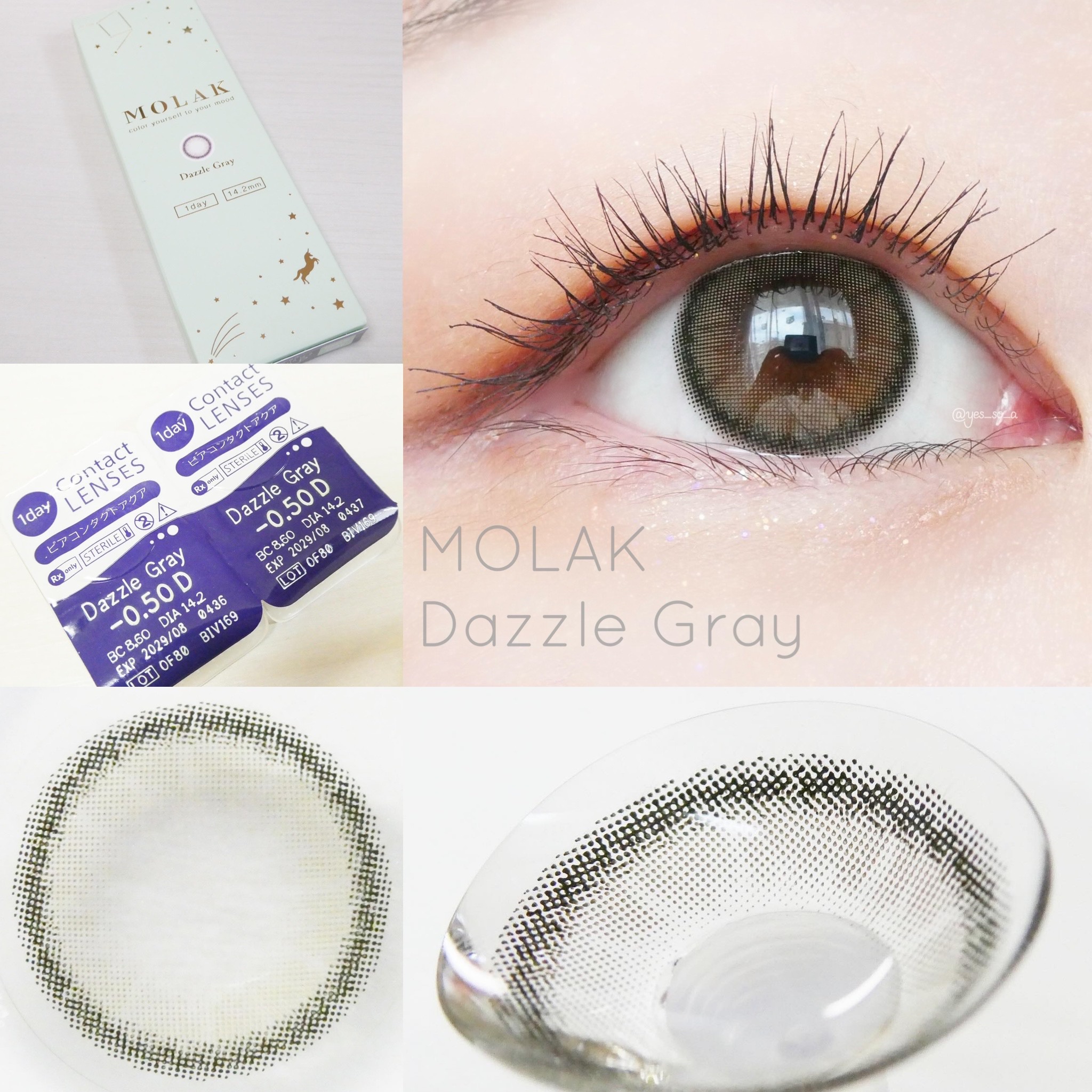 MOLAK 1day ダズルグレー/MOLAK/ワンデー（１DAY）カラコンを使ったクチコミ（2枚目）