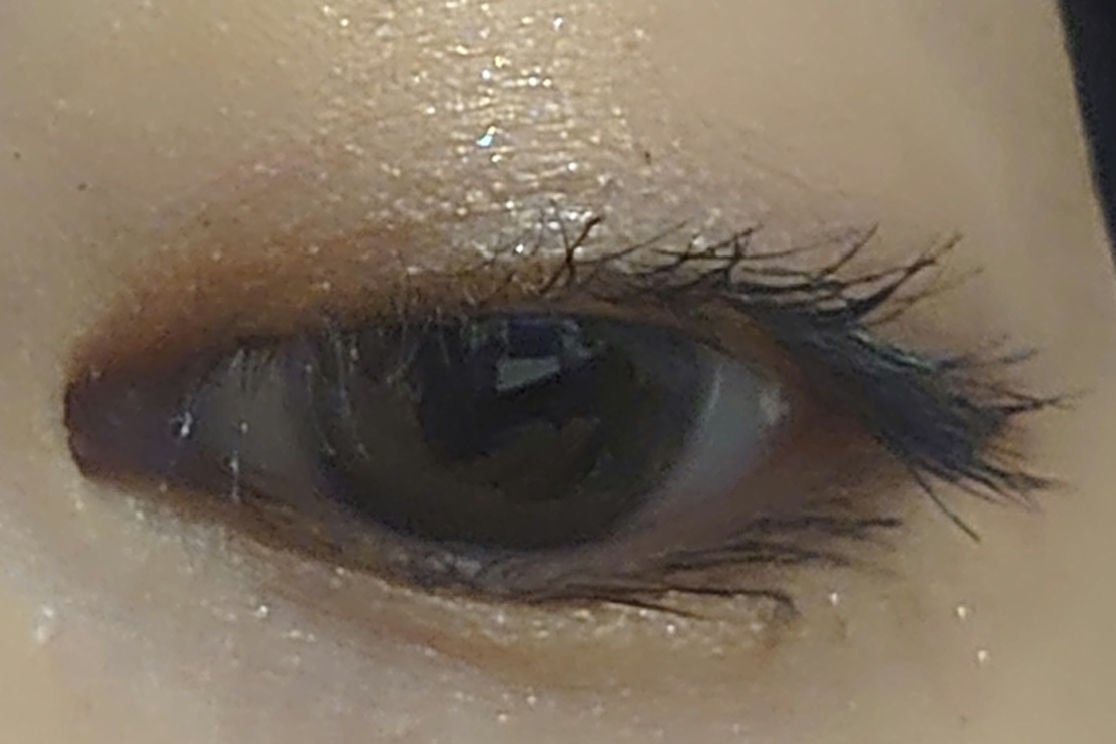 ミニエアリーディップパウダー 02 可憐PINK/Fujiko/単色アイシャドウを使ったクチコミ（2枚目）