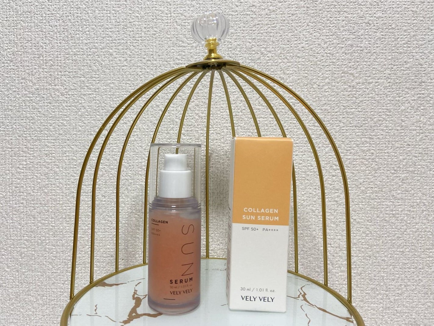 ハリケアコラーゲンサンセラム/VELY VELY/日焼け止めジェルを使ったクチコミ(1枚目)