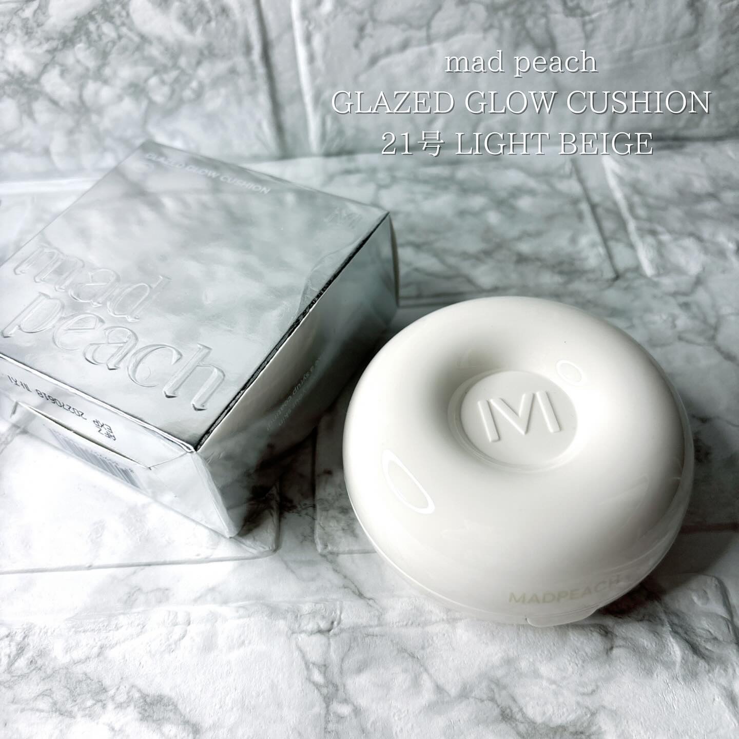 グレーズドグロークッション/MAD PEACH/クッションファンデーションを使ったクチコミ（2枚目）