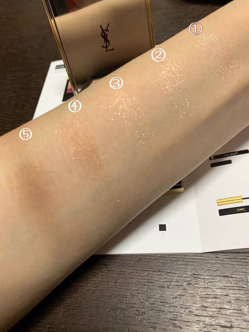 クチュール クルール パレット 14 ロージィ コントゥーリング/YVES SAINT LAURENT BEAUTE/アイシャドウパレットを使ったクチコミ（3枚目）