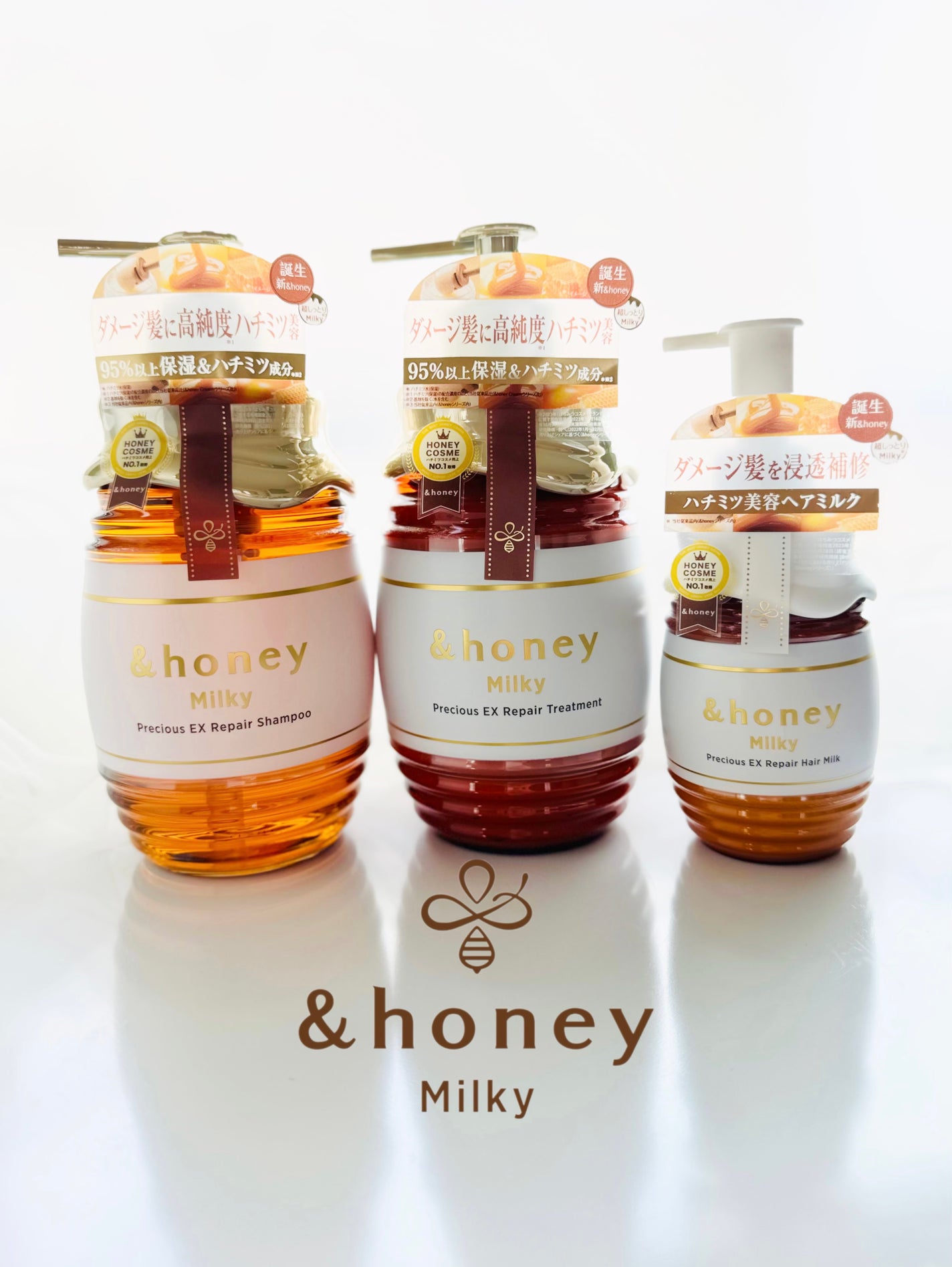 ミルキー プレシャス EX リペア シャンプー1.0 / ヘアトリートメント2.0/&honey/市販シャンプーを使ったクチコミ(1枚目)