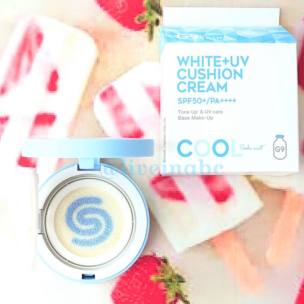 WHITE +UV CUSHION CREAM #COOL/G9SKIN/日焼け止めクリームを使ったクチコミ（1枚目）
