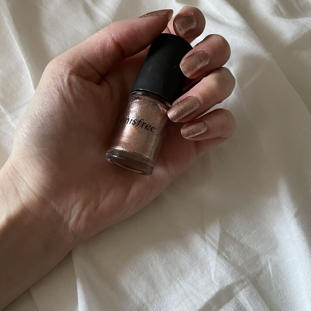 リアルカラーネイル Innisfreeの口コミ 速乾 ラメたっぷり 艶めくピンクゴールドネ By Kaori 乾燥肌 Lips