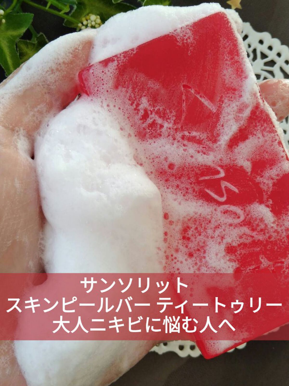 スキンピールバー ティートゥリー/サンソリット/洗顔石鹸を使ったクチコミ（1枚目）