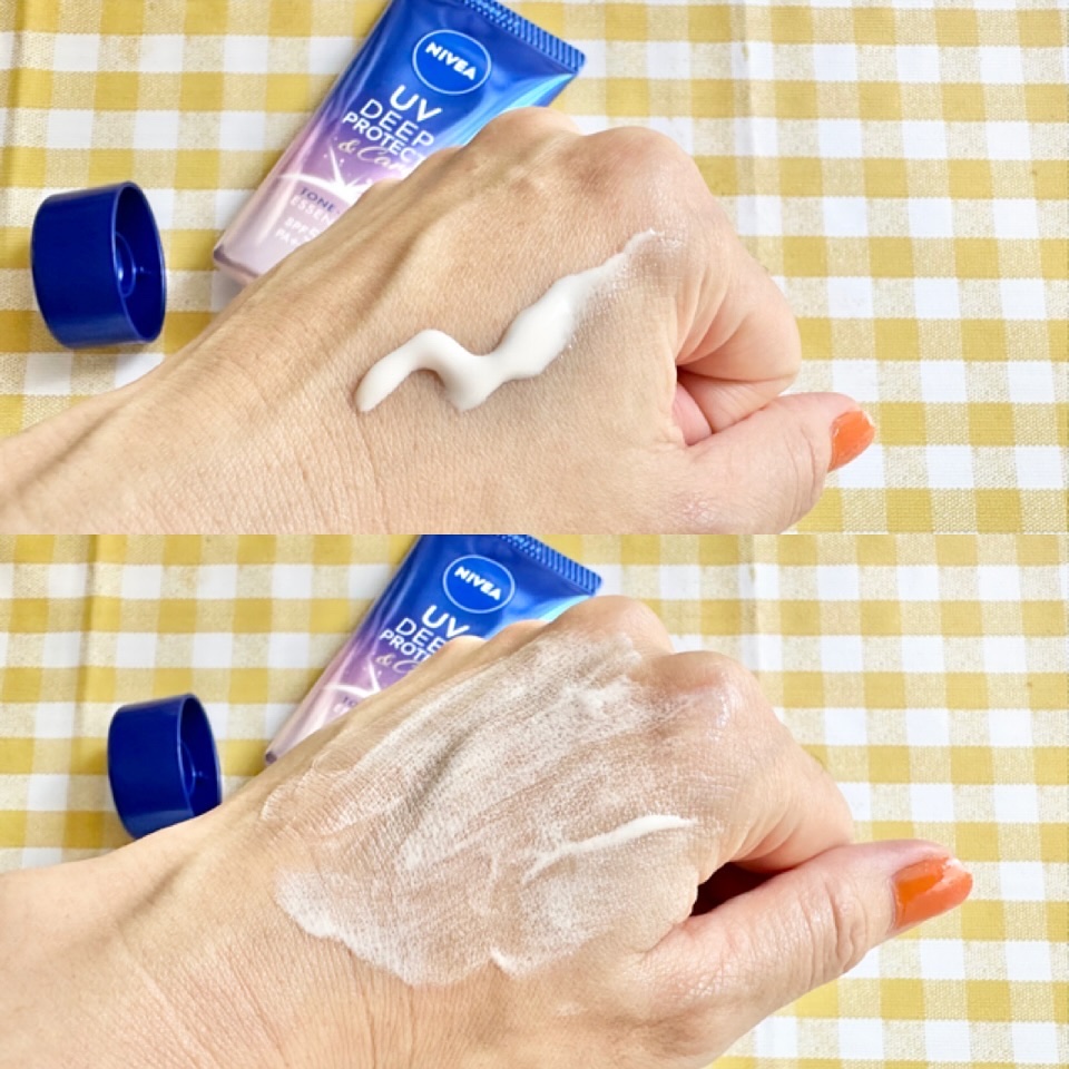ニベアUV ディープ プロテクト＆ケア トーンアップ エッセンス/ニベア/日焼け止めローションを使ったクチコミ（2枚目）