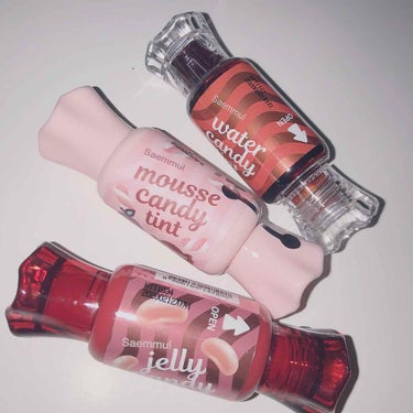 the SAEM
✩water candy tint (04 Soft Persimmon)✩
✩mousse candy tint (01 Redmango)✩
✩jelly candy tint (