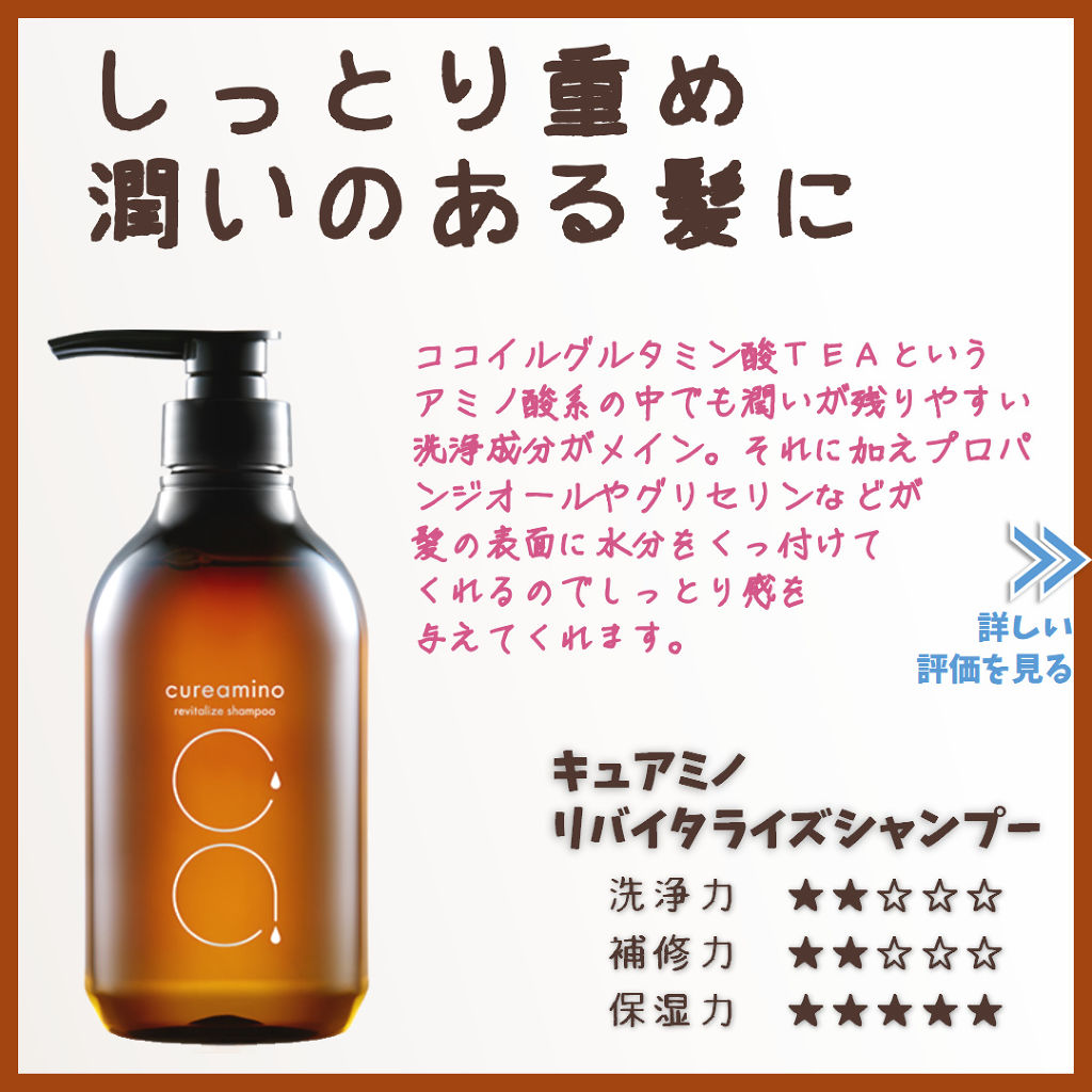 リバイタライズシャンプー/cureamino/シャンプー・コンディショナーを使ったクチコミ（1枚目）