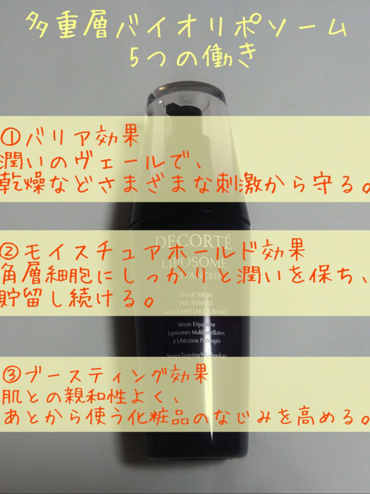 リポソーム アドバンスト リペアセラム/DECORTÉ/美容液を使ったクチコミ(3枚目)