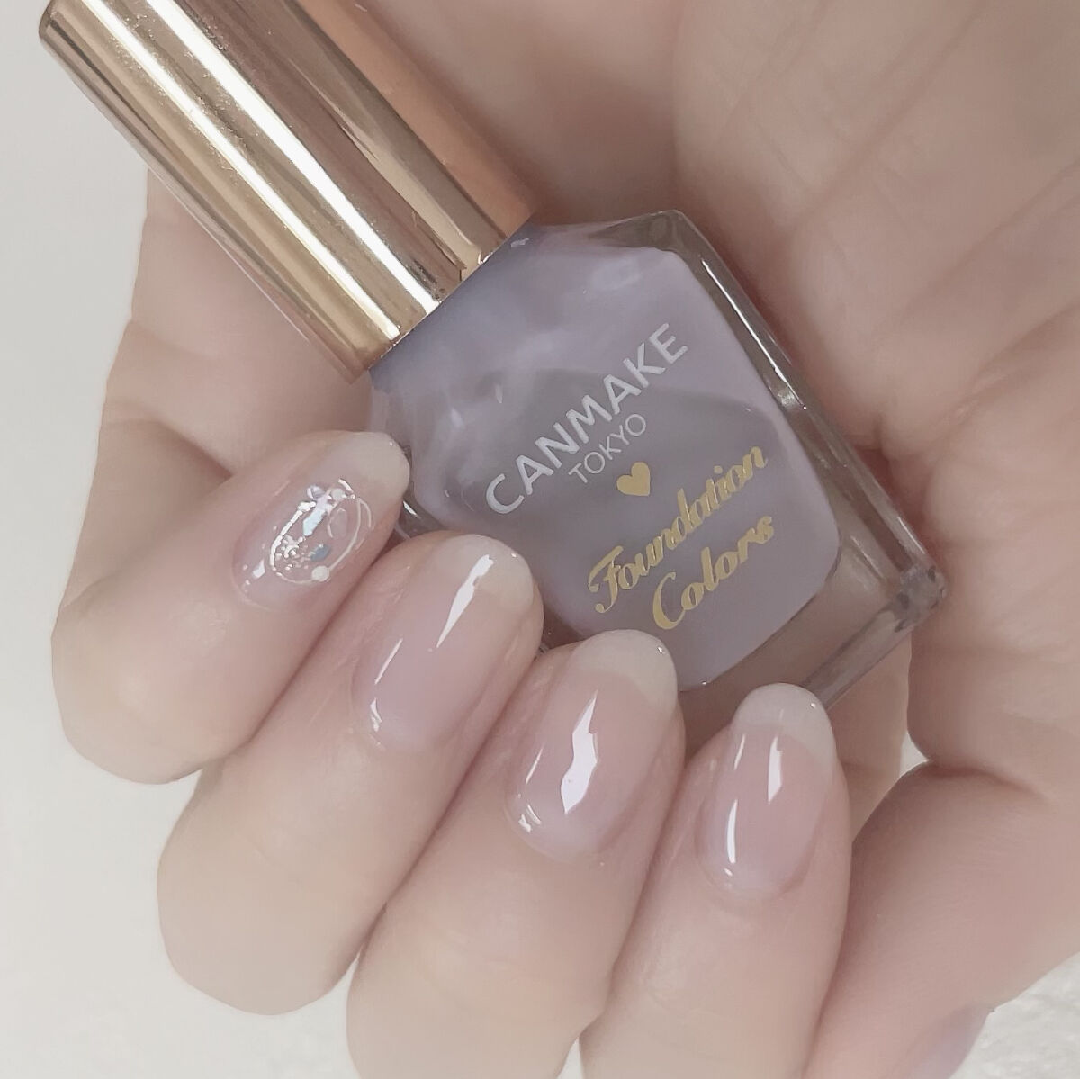 ファンデーションカラーズ 03 シアーライラック/キャンメイク/マニキュアを使ったクチコミ（3枚目）