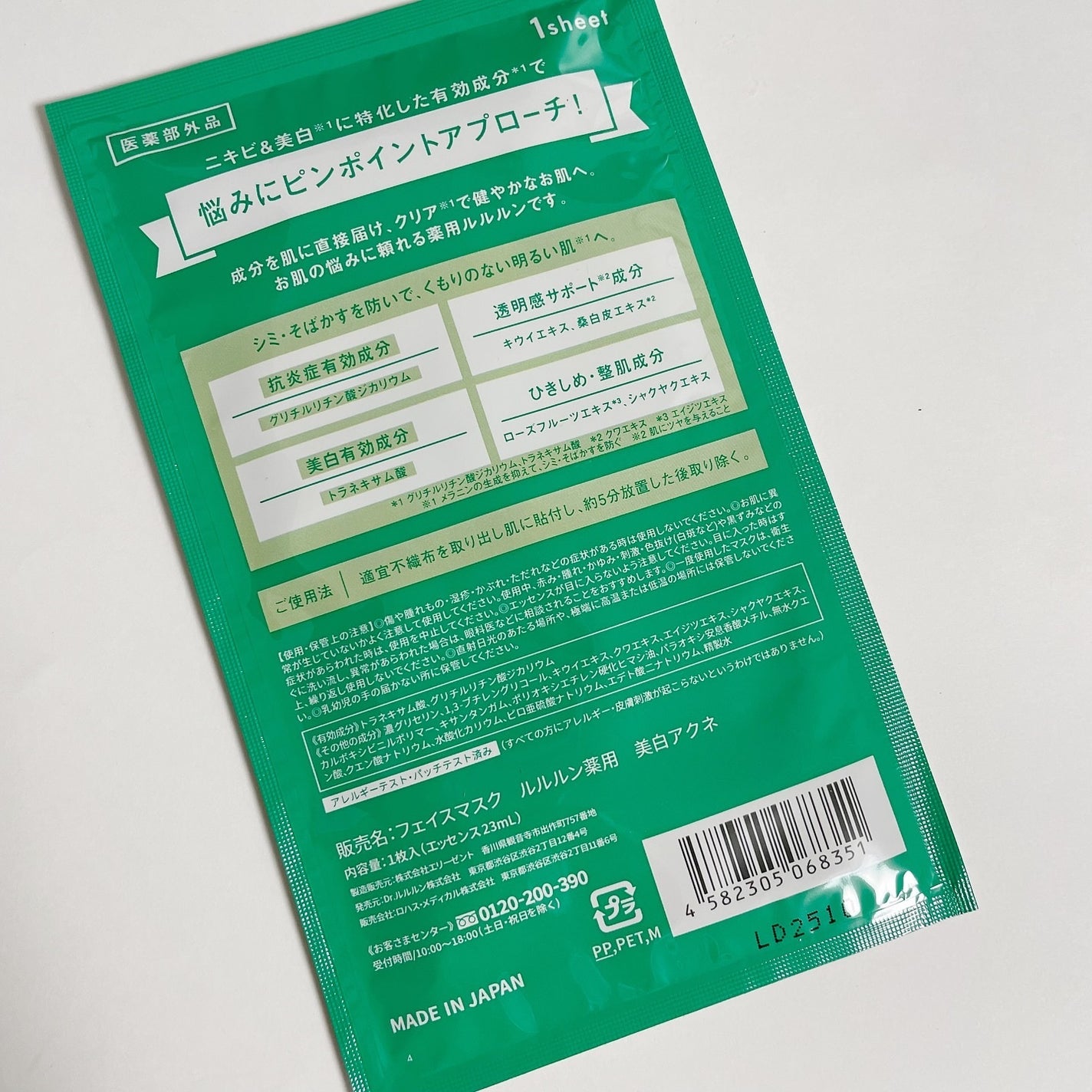 薬用ルルルン 美白アクネ/ルルルン/シートマスク・パックを使ったクチコミ(3枚目)