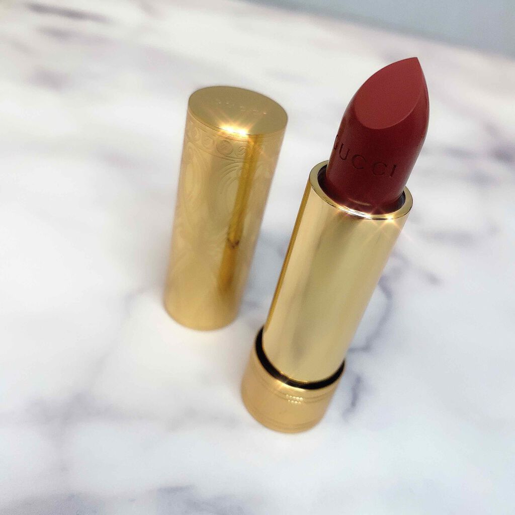 グッチ ルージュ ア レーヴル サタン/GUCCI beauty/口紅を使ったクチコミ(4枚目)