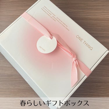 ONE THING ツボクサ化粧水のクチコミ「今日は、パッケージからわくわくするONE THINGのCICA CARE SAKURA EDI.....」（2枚目）