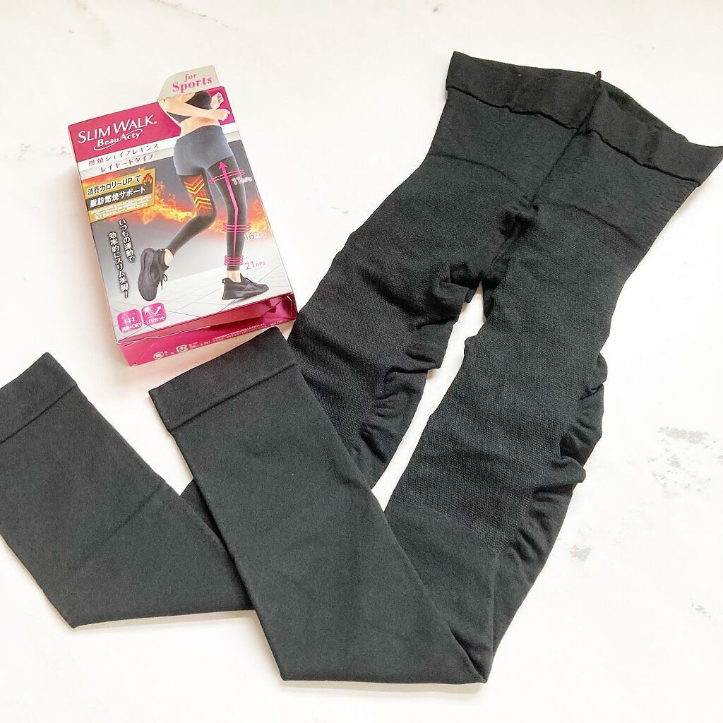 スリムウォーク Beau-Acty 燃焼シェイプレギンス/SLIMWALK/着圧ソックス・レギンスを使ったクチコミ(3枚目)