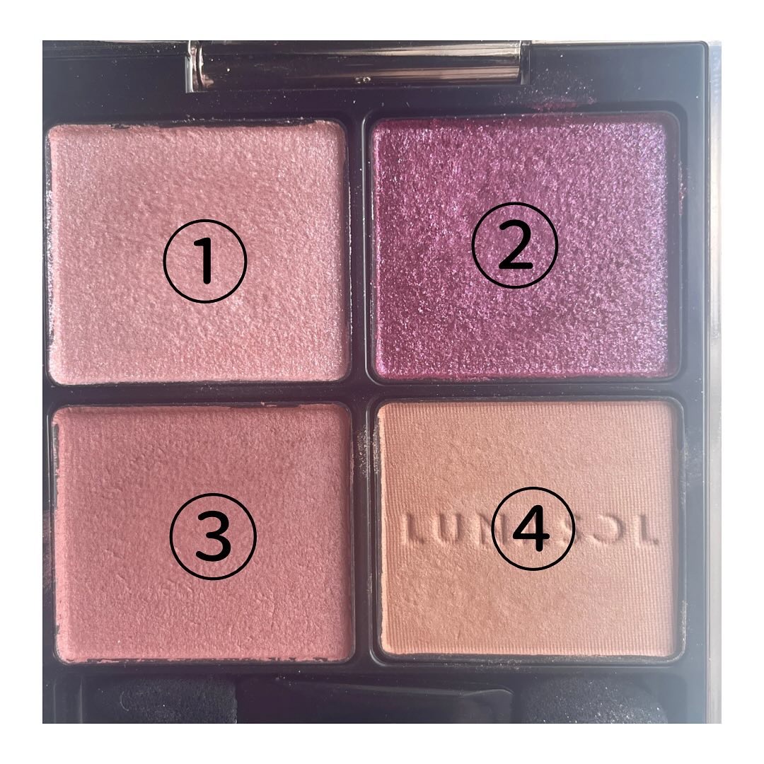 アイカラーレーション EX23 Pink Pomegranate（限定発売）/LUNASOL/アイシャドウパレットを使ったクチコミ（2枚目）