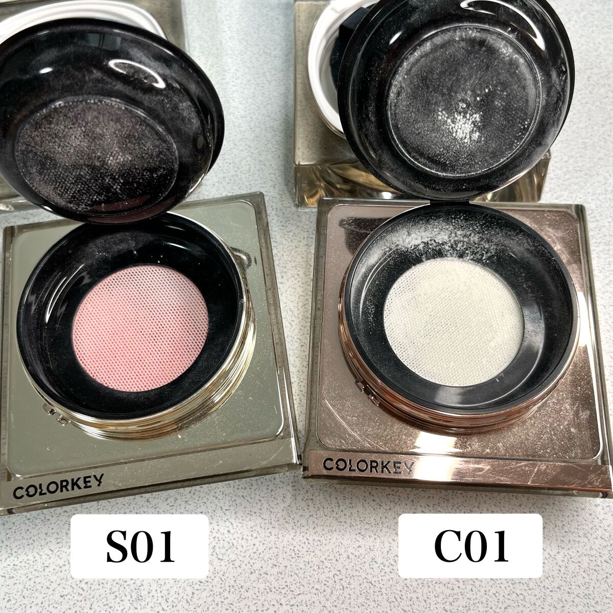 ラスティングルースパウダー/COLORKEY/ルースパウダーを使ったクチコミ(5枚目)