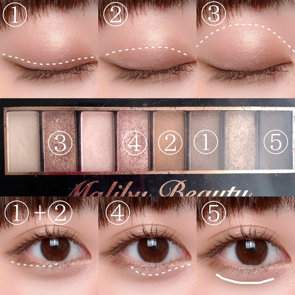 ナチュラルアイズ/マリブビューティー/アイシャドウパレットを使ったクチコミ(2枚目)