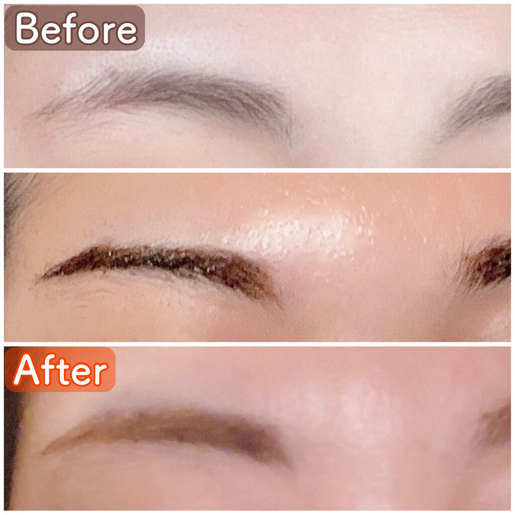 necess まゆ書き足し美容液ティント  ナチュラルブラウン/コジット/眉ティントを使ったクチコミ（3枚目）