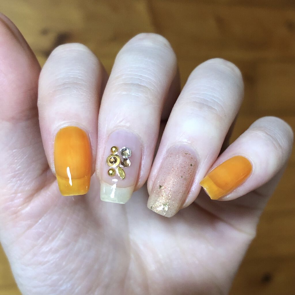 ジェルネイルカラー 03 ミルクティパンナコッタ/ネイルパーラー/オールインワンネイルを使ったクチコミ（1枚目）