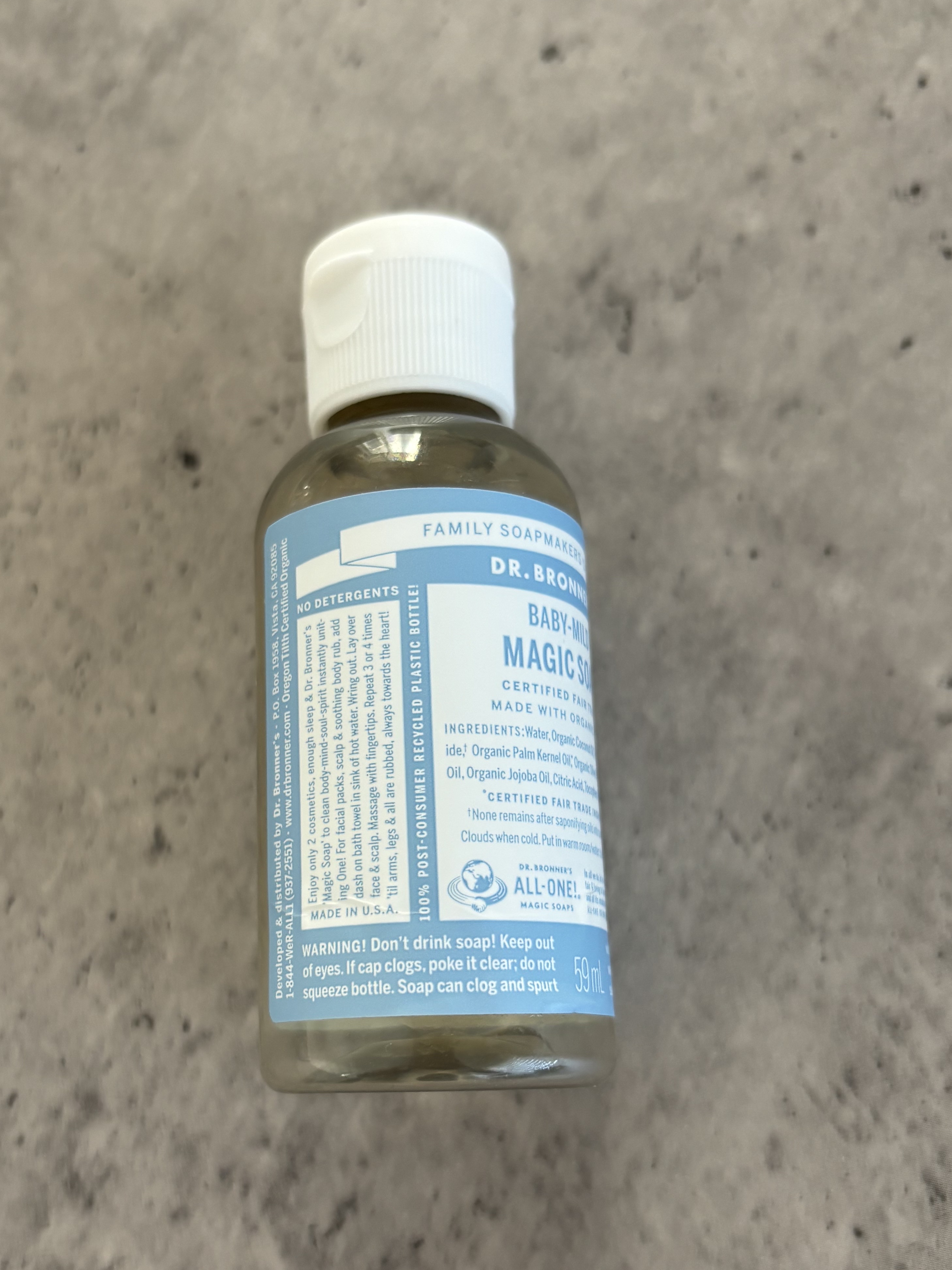 マジックソープ ベビーマイルド 無香料/ドクターブロナー/ボディソープを使ったクチコミ（1枚目）