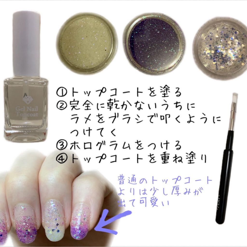 seria ジェルネイルブラシ ワイド/セリア/ネイル用品を使ったクチコミ（2枚目）