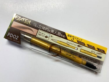 excel　パウダー&ペンシル アイブロウ EX　PD02キャメルブラウン(1450+tax)

発売当初から気になっていたものの、アイブロウペンシルは100均で十分だと思い、安いのを使っていました。
