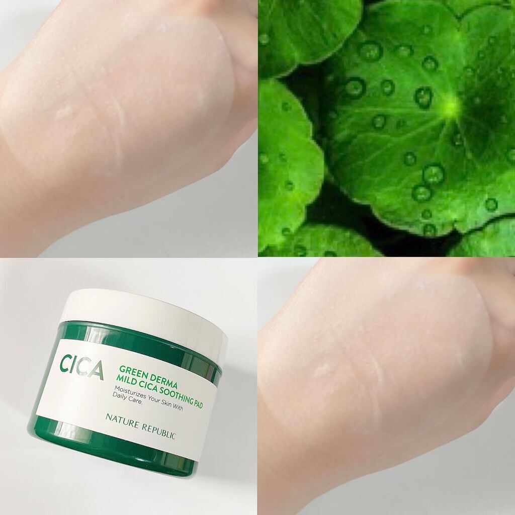 グリーンダーマCICAエッセンシャルパッド/ネイチャーリパブリック/トナーパッドを使ったクチコミ（2枚目）