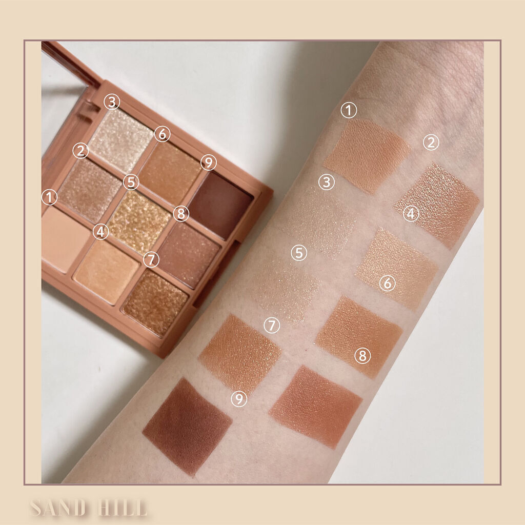 プレイカラーアイズ サンドヒル/ETUDE/アイシャドウパレットを使ったクチコミ（3枚目）