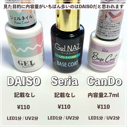 ジェルネイル(ライト対応)/セリア/ジェルネイルを使ったクチコミ(2枚目)