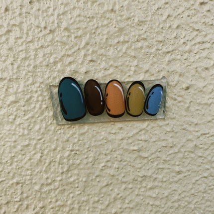 とり on LIPS 「絶対つくらんぞと思っていたコミックネイル暇できたから作りたくな..」(1枚目)