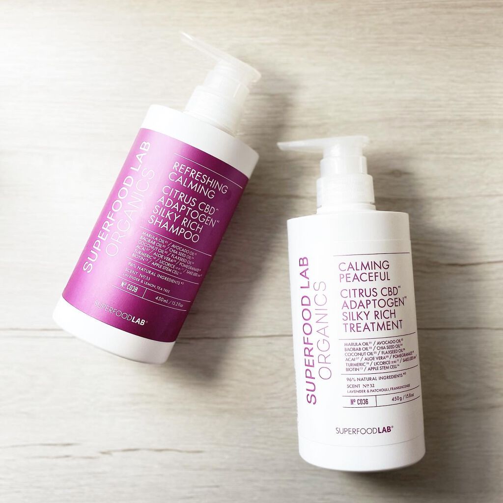 スーパーフードラボ オーガニックス シルキーリッチ シャンプー＆トリートメント/SUPERFOOD LAB/市販シャンプーを使ったクチコミ（1枚目）
