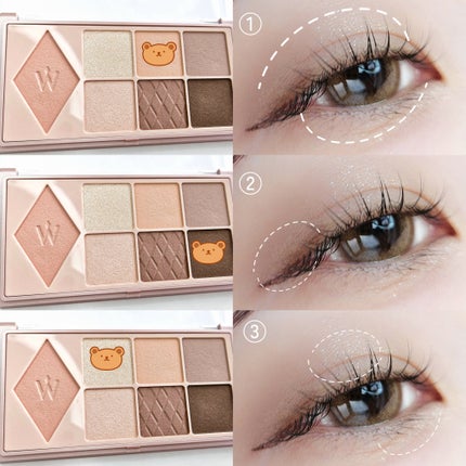 ウォンジョンヨ W デイリームードアップパレット /Wonjungyo/アイシャドウパレットを使ったクチコミ(5枚目)