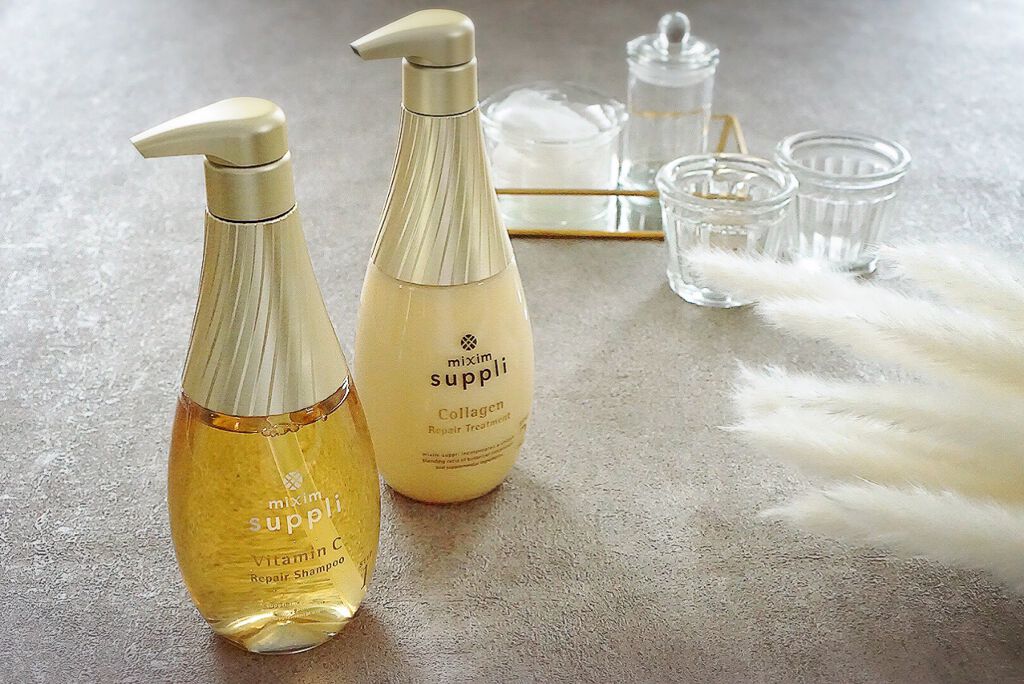 ビタミン リペアシャンプー／コラーゲン リペアヘアトリートメント/mixim suppli/市販シャンプーを使ったクチコミ（1枚目）