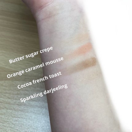 Peach Blush Toast cafe eye palette/NOTONE/アイシャドウパレットを使ったクチコミ(3枚目)