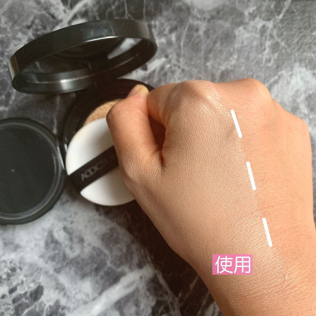 スキンリフレクト ラスティング UV クッションファンデーション クッションファンデーション パフ/ADDICTION/クッションファンデーションを使ったクチコミ（3枚目）